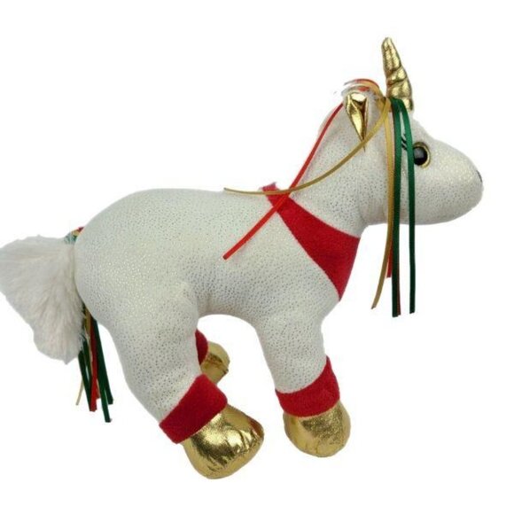 Ganz Astra Unicorn 11 inch Plush Gold Sparkle Ribbons Stuffed Animal Toy HX11609 - Picture 2 of 10